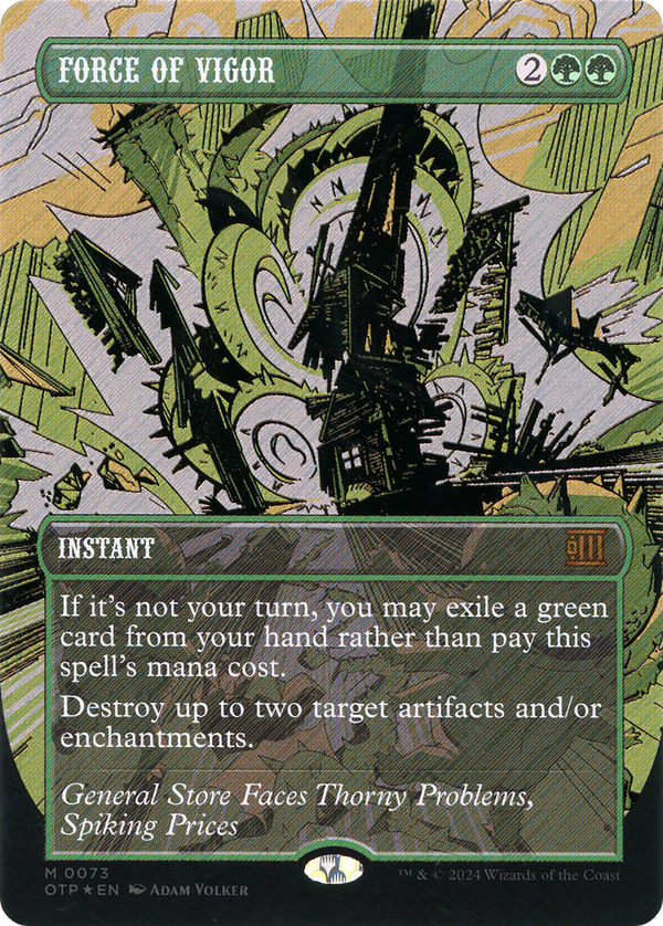 Force of Vigor (Textured Foil) (OTP-073) - Breaking News (Borderless) Foil