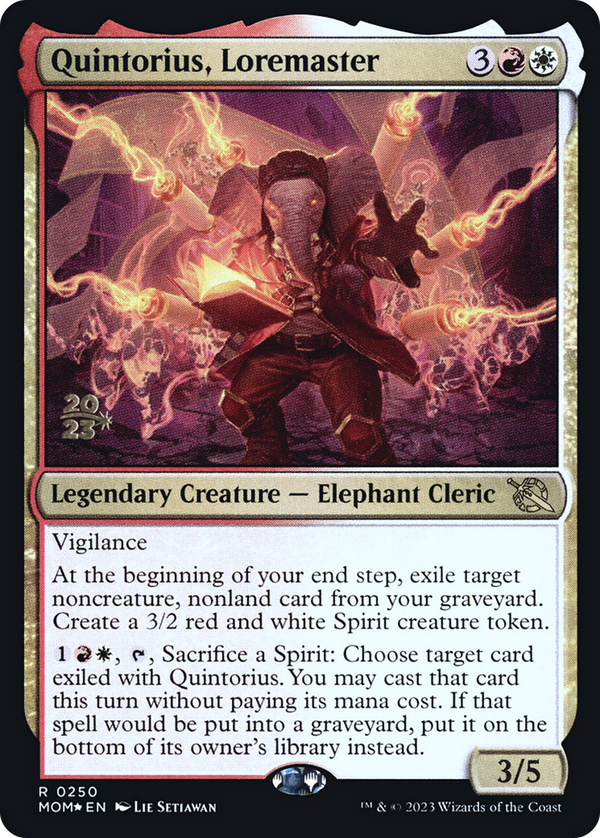 Quintorius, Loremaster (PRE-250) - March of the Machine Promos Foil