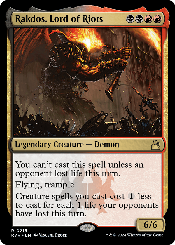 Rakdos, Lord of Riots (RVR-215) - Ravnica Remastered