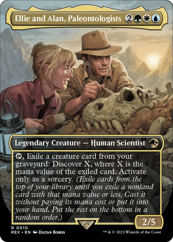 Ellie and Alan, Paleontologists (Borderless) (REX-010) - Jurassic World Collection Foil