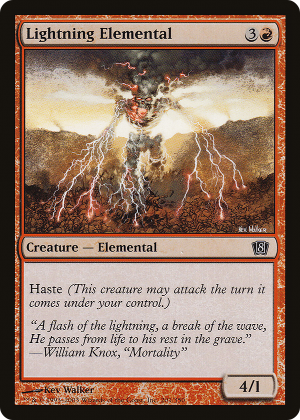 Lightning Elemental (8ED-201) - 8th Edition