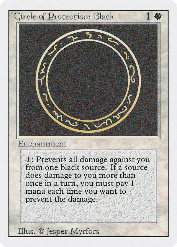 Circle of Protection: Black (3ED-) - Revised Edition