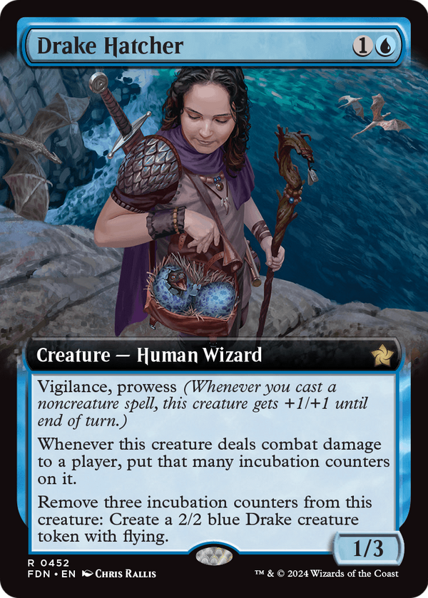 Drake Hatcher (Extended Art) (FDN-452) - Foundations: (Extended Art) Foil