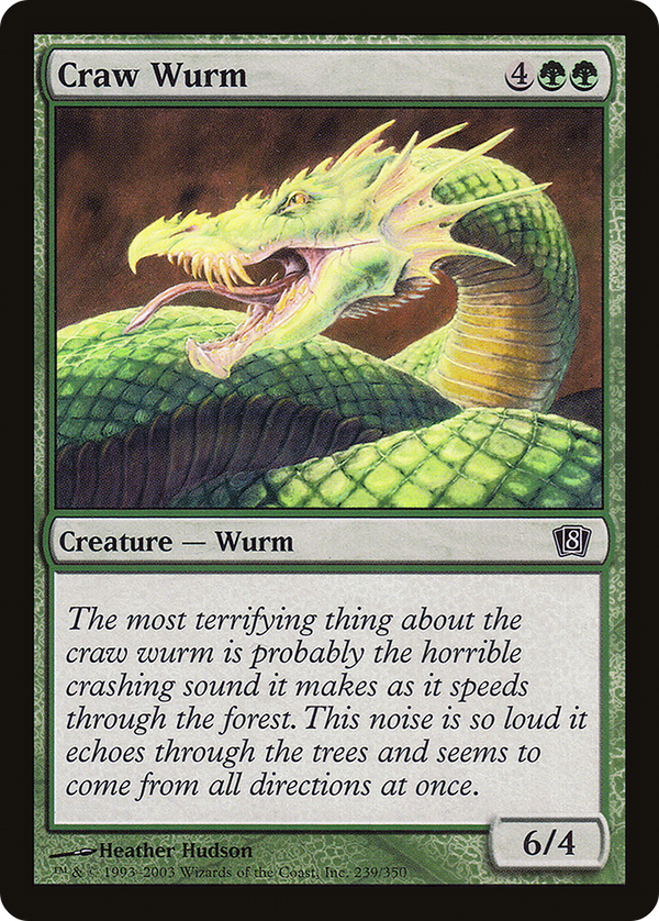 Craw Wurm (8ED-239) - 8th Edition