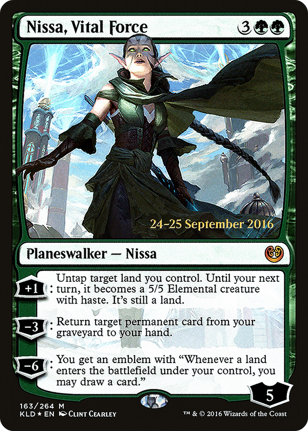 Nissa, Vital Force (PRE-163S) - Kaladesh Promos Foil