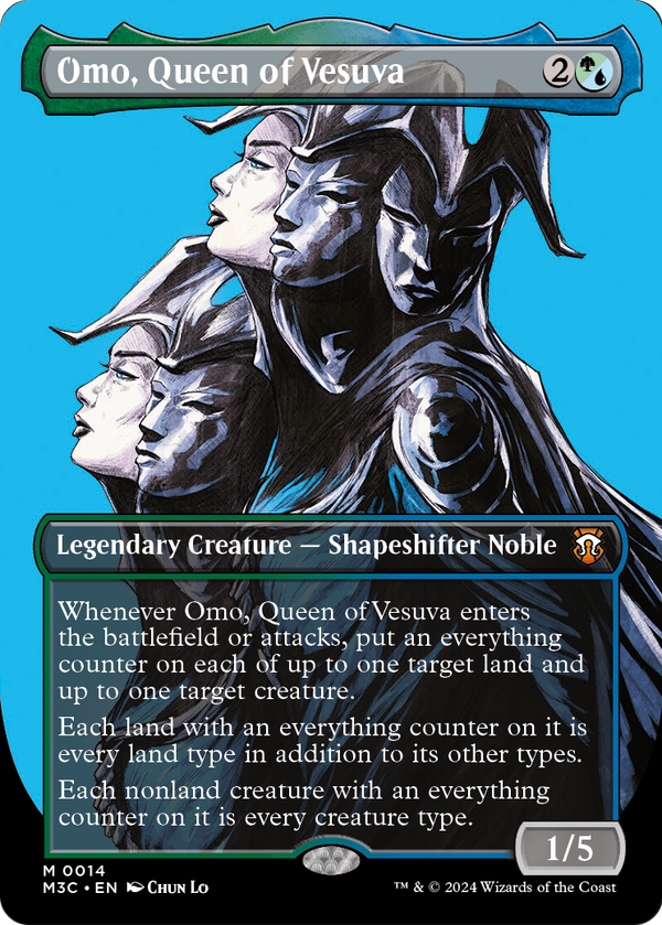 Omo, Queen of Vesuva (Borderless) (M3C-014) - Modern Horizons 3 Commander Foil
