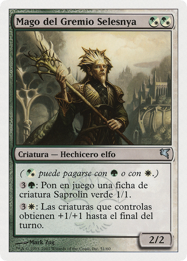 Selesnya Guildmage (Spanish) - "Mago del Gremio Selesnya" (J51) (PSAL-J51) - Salvat 2005