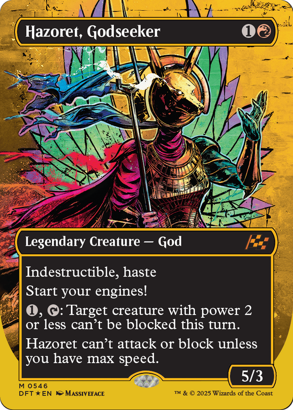 Hazoret, Godseeker (Borderless) (First-Place Foil) (DFT-546) - Aetherdrift Foil