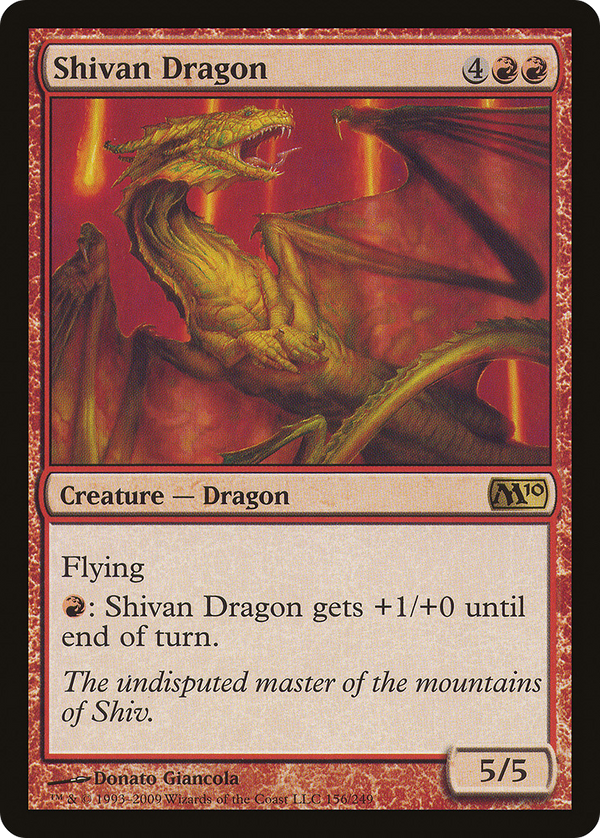 Shivan Dragon (M10-156) - Magic 2010