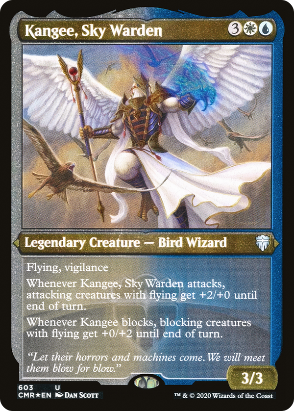 Kangee, Sky Warden (Foil Etched) (CMR-603) - Commander Legends Foil