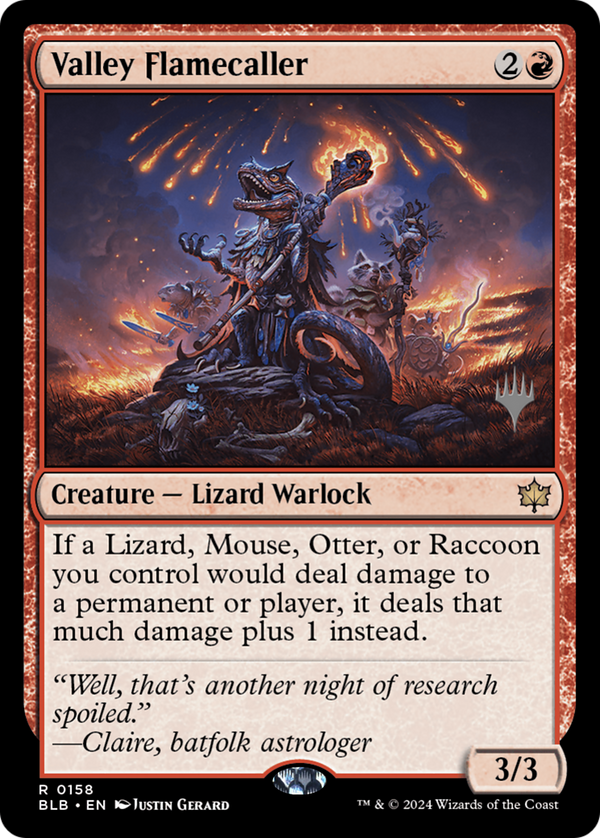Valley Flamecaller (PPBLB-158) - Bloomburrow Promos