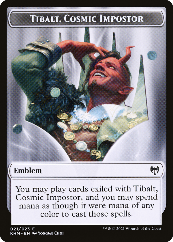 Tibalt, Cosmic Impostor Emblem (TKHM-021) - Kaldheim Tokens Foil