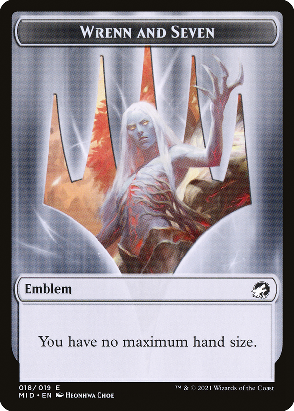 Wrenn and Seven Emblem (TMID-018) - Innistrad: Midnight Hunt Tokens Foil