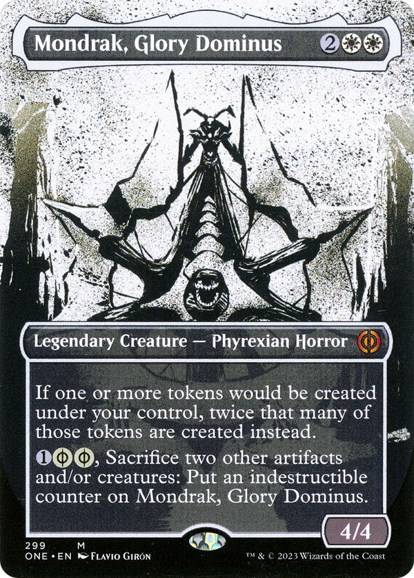 Mondrak, Glory Dominus (Showcase) (ONE-299) - Phyrexia: All Will Be One: (Showcase) (Borderless)