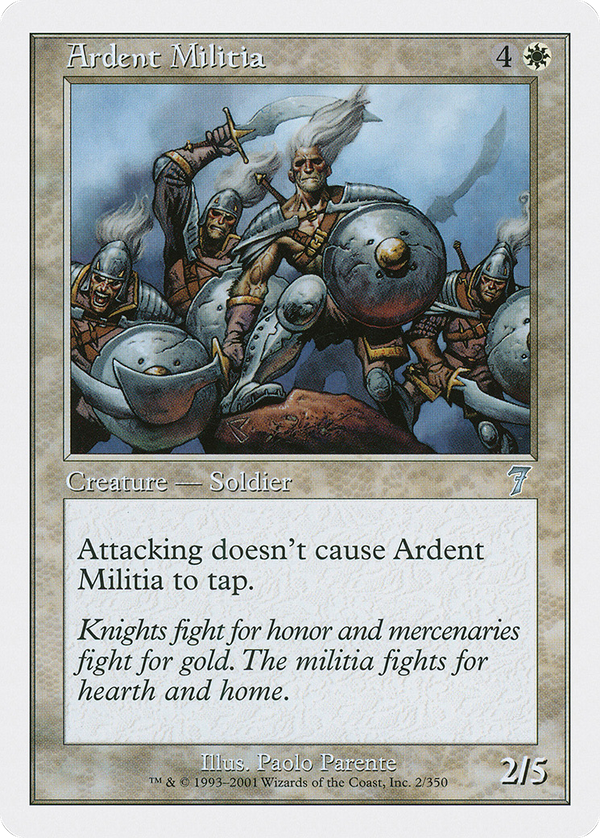 Ardent Militia (7ED-002) - 7th Edition