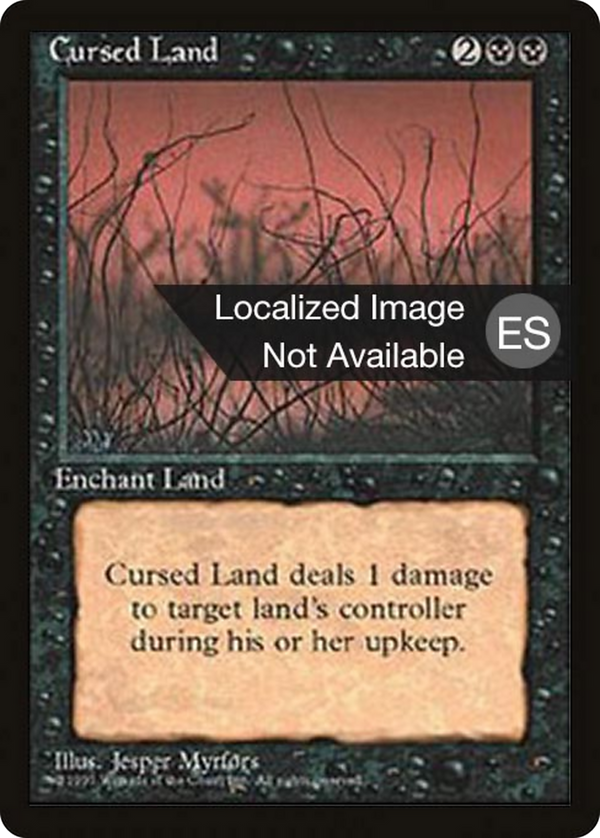 Cursed Land (4BB-) - Fourth Edition Foreign Black Border