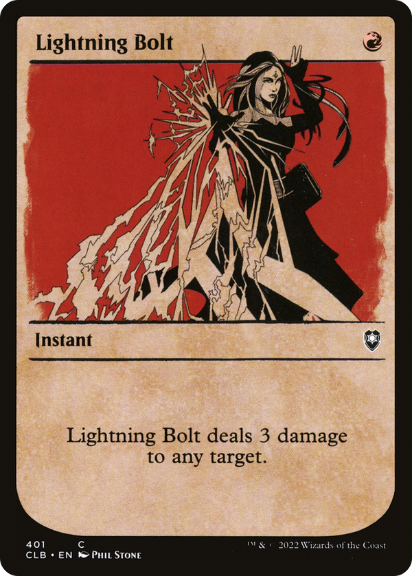 Lightning Bolt (Showcase) (CLB-401) - Commander Legends: Battle for Baldur's Gate: (Showcase) Foil