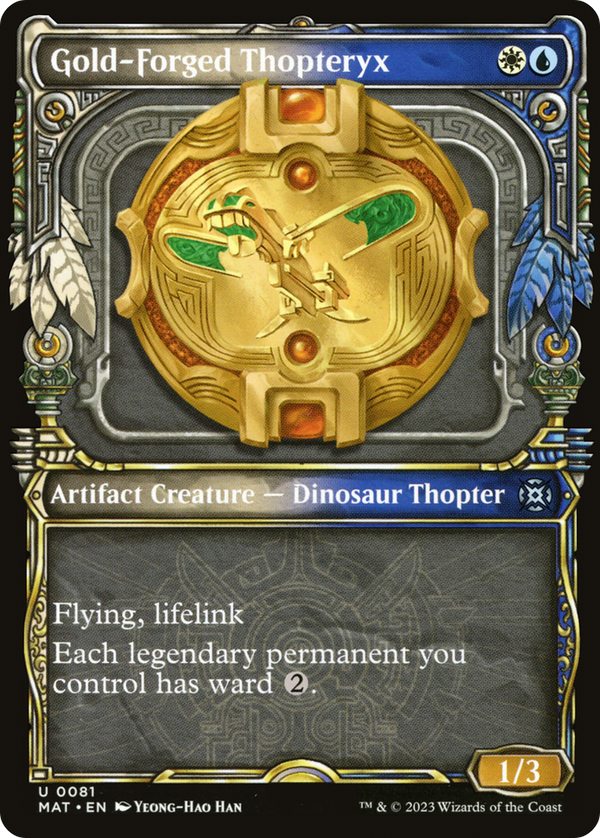 Gold-Forged Thopteryx (Showcase) (MAT-081) - March of the Machine: The Aftermath: (Showcase)
