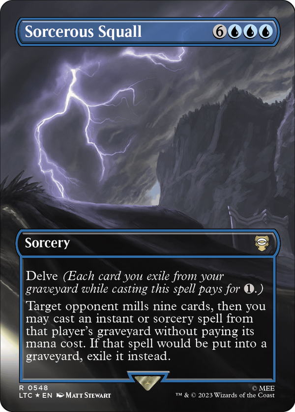 Sorcerous Squall (Borderless) (Surge Foil) (LTC-548) - Tales of Middle-earth Commander Foil