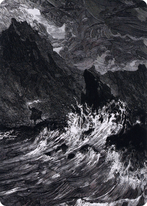 Island // Island (AMID-078) - Midnight Hunt Art Series (Borderless) Foil