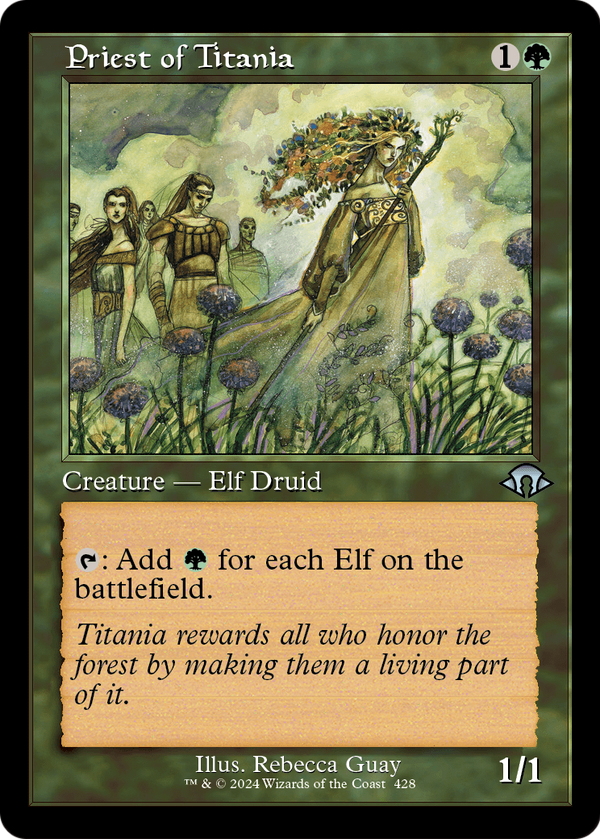 Priest of Titania (Retro Frame) (MH3-428) - Modern Horizons 3 Foil