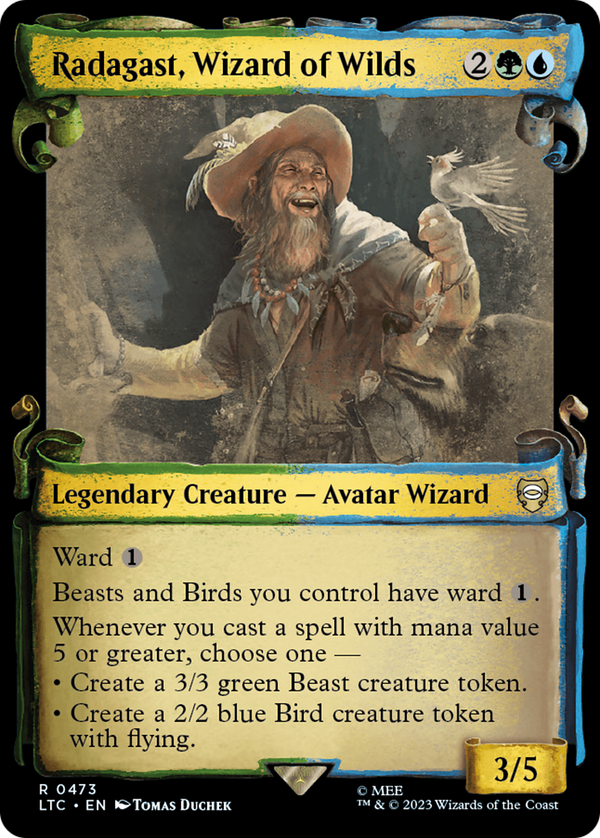 Radagast, Wizard of Wilds (Showcase Scrolls) (LTC-473) - Tales of Middle-earth Commander: (Showcase)