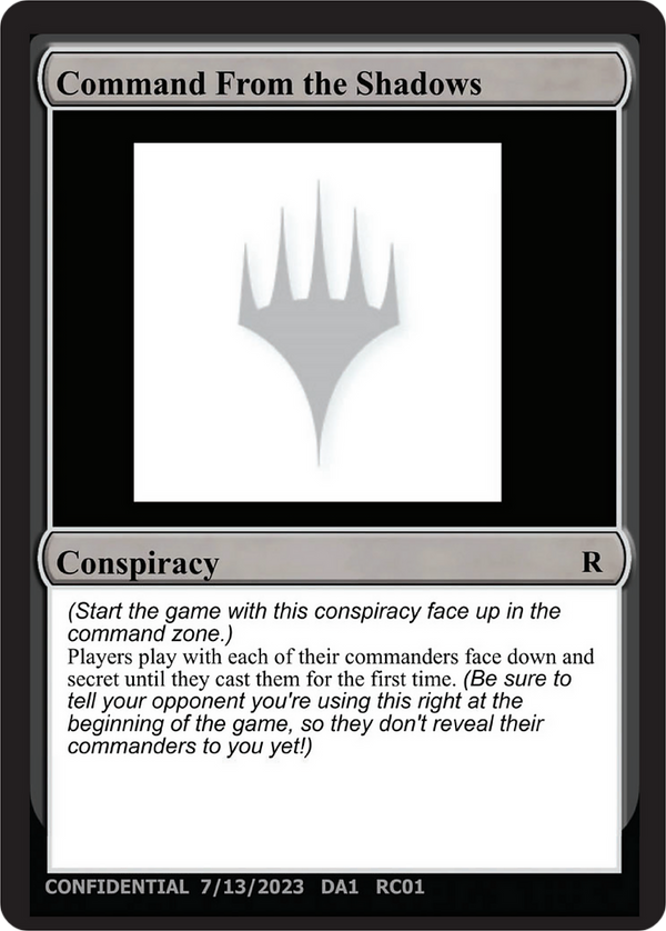 Command From the Shadows (UNK-RC01B) - Unknown Event