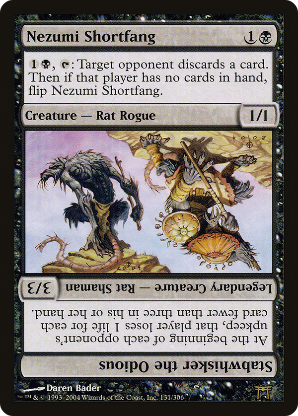 Nezumi Shortfang // Stabwhisker the Odious (CHK-131) - Champions of Kamigawa Foil