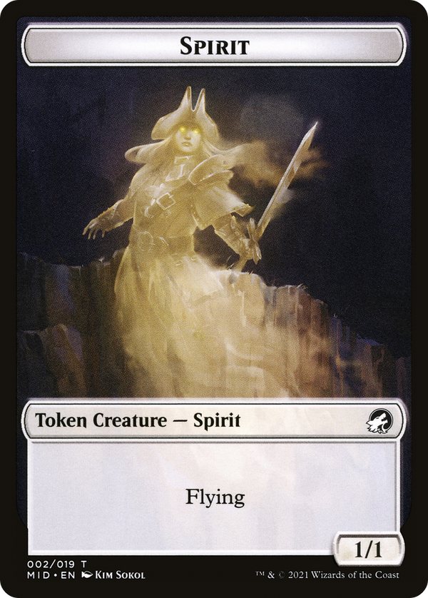 Spirit (TMID-002) - Innistrad: Midnight Hunt Tokens