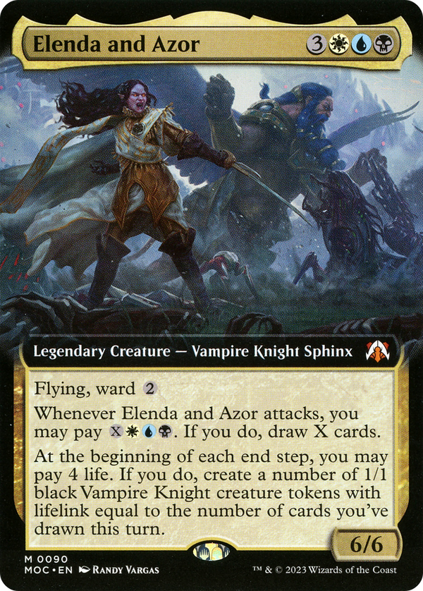 Elenda and Azor (Extended Art) (MOC-090) - March of the Machine Commander: (Extended Art) Foil