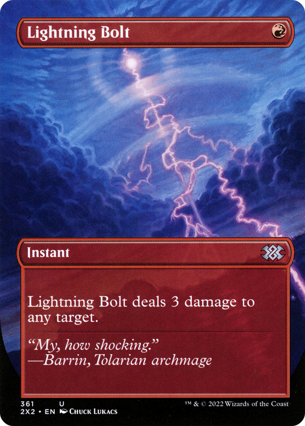 Lightning Bolt (Borderless) (2X2-361) - Double Masters 2022