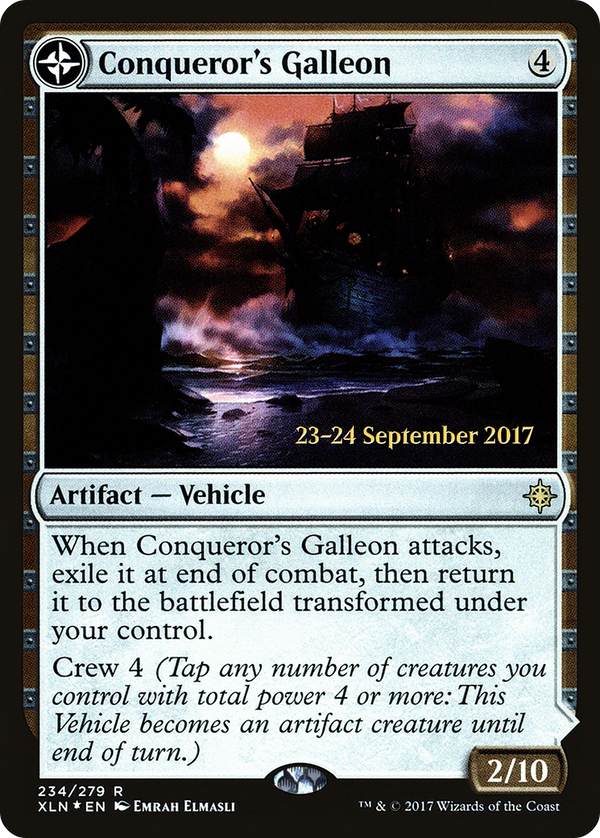 Conqueror's Galleon (PRE-234S) - Ixalan Promos: (compasslanddfc) Foil