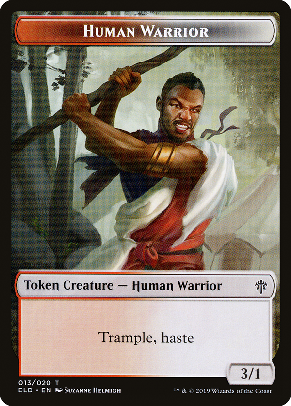 Human Warrior (TELD-013) - Throne of Eldraine Tokens