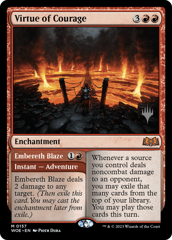 Virtue of Courage (PPWOE-157) - Wilds of Eldraine Promos