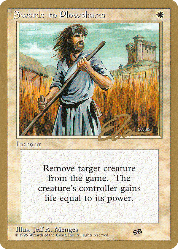 Swords to Plowshares - 1996 Eric Tam (4ED) (SB) (WCD-) - Pro Tour Collector Set