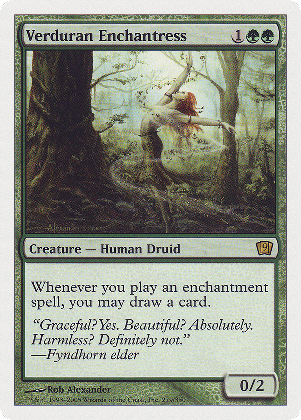 Verduran Enchantress (9ED-279) - 9th Edition