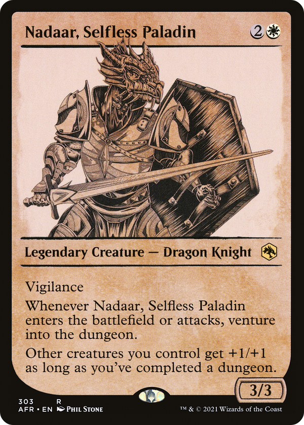 Nadaar, Selfless Paladin (Showcase) (AFR-303) - Adventures in the Forgotten Realms: (Showcase)