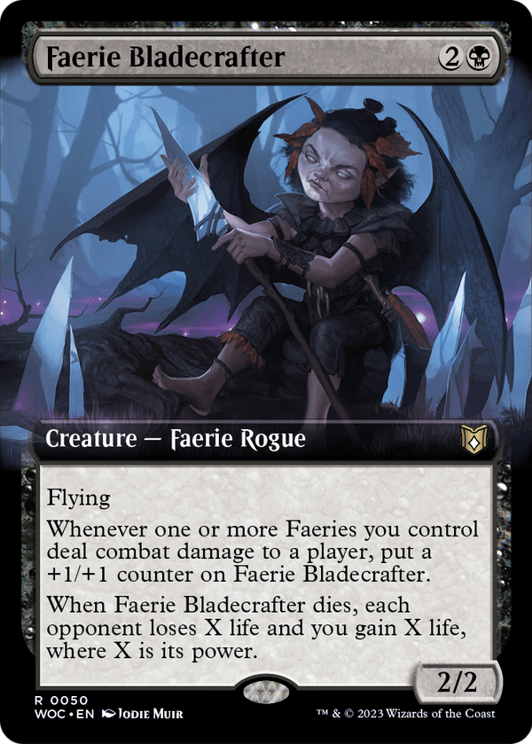 Faerie Bladecrafter (Extended Art) (WOC-050) - Wilds of Eldraine Commander: (Extended Art)