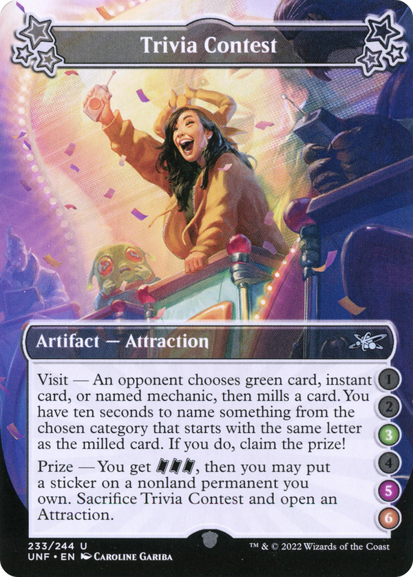 Trivia Contest (3-5-6) (UNF-233) - Unfinity