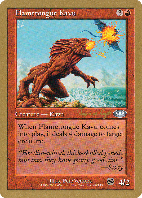 Flametongue Kavu - 2001 Tom van de Logt (PLS) (SB) (WCD-) - World Championship Decks 2001