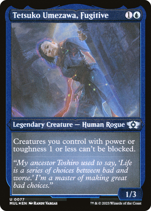 Tetsuko Umezawa, Fugitive (Foil Etched) (MUL-077) - Multiverse Legends Foil