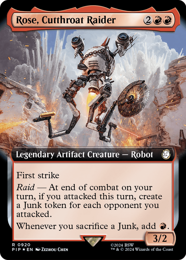 Rose, Cutthroat Raider (Extended Art) (Surge Foil) (PIP-920) - Fallout: (Extended Art) Foil