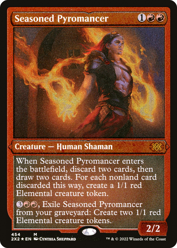Seasoned Pyromancer (Foil Etched) (2X2-454) - Double Masters 2022 Foil