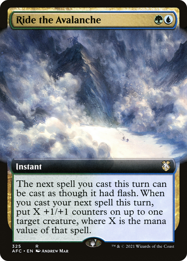Ride the Avalanche (Extended Art) (AFC-325) - Forgotten Realms Commander: (Extended Art)