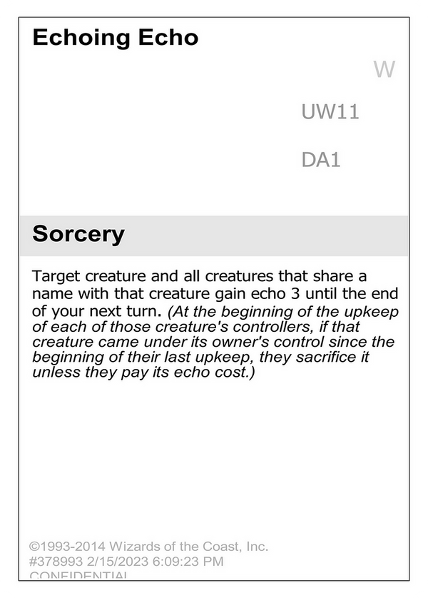 Echoing Echo (UNK-) - Unknown Event