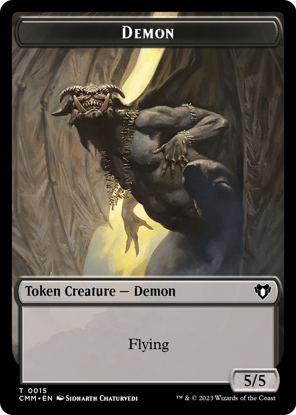 Demon (TCMM-015) - Commander Masters Tokens Foil