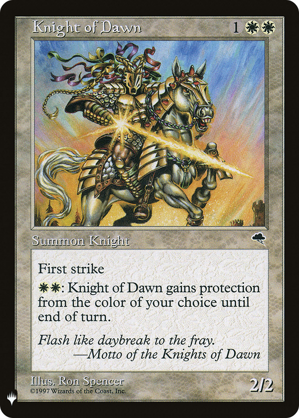 Knight of Dawn (LIST-TMP-26) - The List