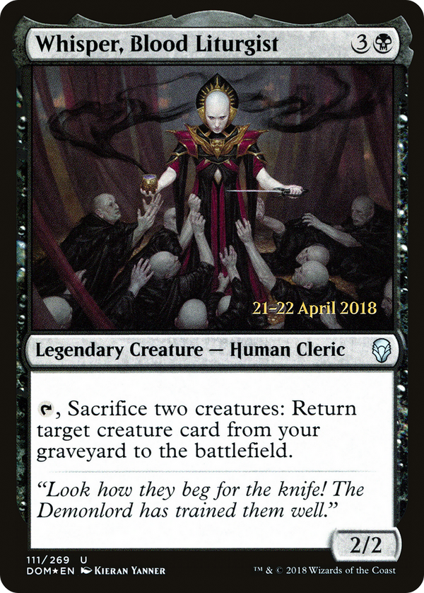 Whisper, Blood Liturgist (PRE-111S) - Dominaria Promos Foil