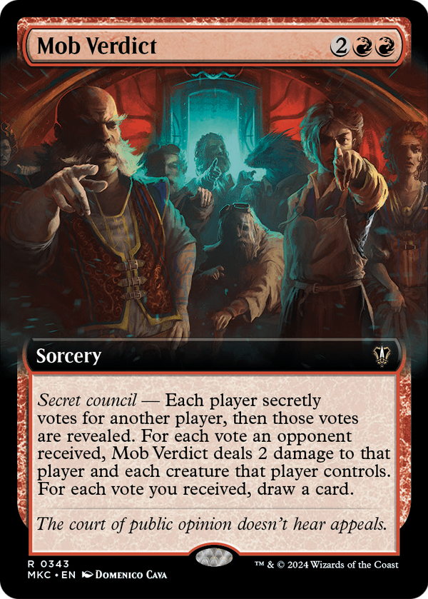 Mob Verdict (Extended Art) (MKC-343) - Murders at Karlov Manor Commander: (Extended Art)