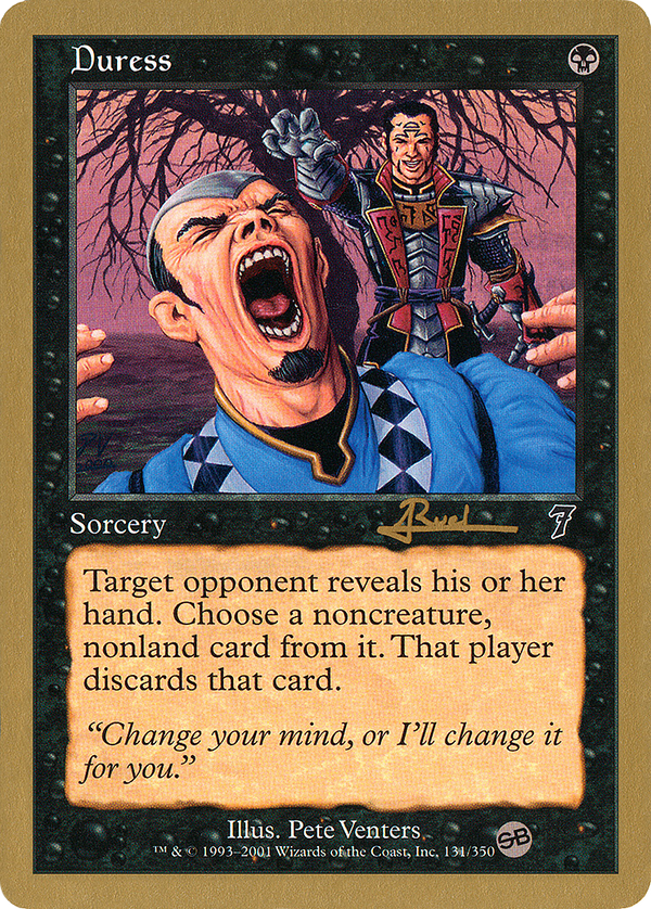 Duress - 2001 Antoine Ruel (7ED) (SB) (WCD-) - World Championship Decks 2001